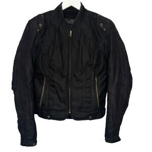 Fieldsheer Womens Motorcycle Jacket Zip Out Liner Size 8 Rain Guard Black